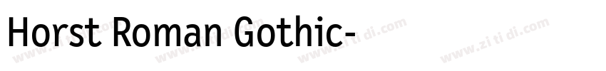 Horst Roman Gothic字体转换